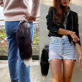 Maxbell Maxbell Faux Fur Tail Keychain Fashion Charm Handmade Bag Pendant for Car Gift Women Style C