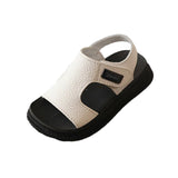 Maxbell Children Sandals Casual Lightweight Non Skid Comfortable Open Toe Boys Shoes White 24