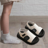 Maxbell Children Sandals Casual Lightweight Non Skid Comfortable Open Toe Boys Shoes White 24