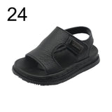Maxbell Children Sandals Casual Lightweight Non Skid Comfortable Open Toe Boys Shoes Black 24