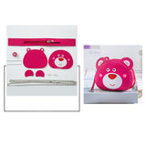 Maxbell 4xDIY PU Leather Bag Making Kit Gift for Girlfriend Cute Bear DIY Shoulder Bag Cute bear Rose Red