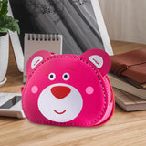 Maxbell 2xDIY PU Leather Bag Making Kit Gift for Girlfriend Cute Bear DIY Shoulder Bag Cute bear Rose Red