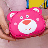 Maxbell 4xDIY PU Leather Bag Making Kit Gift for Girlfriend Cute Bear DIY Shoulder Bag Cute bear Rose Red