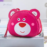 Maxbell 4xDIY PU Leather Bag Making Kit Gift for Girlfriend Cute Bear DIY Shoulder Bag Cute bear Rose Red
