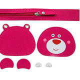 Maxbell 2xDIY PU Leather Bag Making Kit Gift for Girlfriend Cute Bear DIY Shoulder Bag Cute bear Rose Red