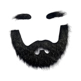 Maxbell 4xFalse Eyebrow and Beard Set Costume Mustache for Performance Cosplay Festive Black