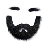 Maxbell 4xFalse Eyebrow and Beard Set Costume Mustache for Performance Cosplay Festive Black