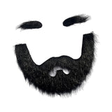 Maxbell 2xFalse Eyebrow and Beard Set Costume Mustache for Performance Cosplay Festive Black