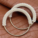 Maxbell 5xRing Handle DIY Bag Tote Bag Beach Bags Handbag Handle Decoration Accessories White
