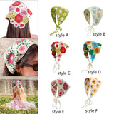 Crochet Hair Bandana Handmade Hair Tie Cute Hair Accessories for Girls Women style A