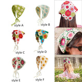 Crochet Hair Bandana Handmade Hair Tie Cute Hair Accessories for Girls Women style A
