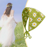 Crochet Hair Bandana Handmade Hair Tie Cute Hair Accessories for Girls Women style A