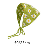 Crochet Hair Bandana Handmade Hair Tie Cute Hair Accessories for Girls Women style A