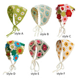 Crochet Hair Bandana Handmade Hair Tie Cute Hair Accessories for Girls Women style A