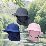 Sun Protection Hat Clothing Accessories Fishing Hat for Summer Camping Women Dark Gray