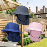 Sun Protection Hat Clothing Accessories Fishing Hat for Summer Camping Women Dark Gray