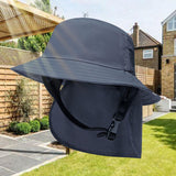 Sun Protection Hat Clothing Accessories Fishing Hat for Summer Camping Women Dark Gray