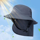 Sun Protection Hat Clothing Accessories Fishing Hat for Summer Camping Women Dark Gray