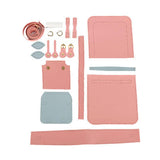 Maxbell Maxbell Handbag Making Materials DIY Lady PU Leather Shoulder Bag Making Set Blue Pink