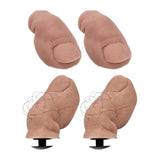 Maxbell 2Pcs 3D Funny Toe Clogs Charms Creepy Shoes Decorations for Props DIY Cosplay Hairy