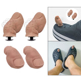 Maxbell 2Pcs 3D Funny Toe Clogs Charms Creepy Shoes Decorations for Props DIY Cosplay Hairy