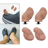 Maxbell 2Pcs 3D Funny Toe Clogs Charms Creepy Shoes Decorations for Props DIY Cosplay Hairy