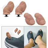 Maxbell 2Pcs 3D Funny Toe Clogs Charms Creepy Shoes Decorations for Props DIY Cosplay Hairy