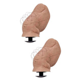 Maxbell 2Pcs 3D Funny Toe Clogs Charms Creepy Shoes Decorations for Props DIY Cosplay Hairy
