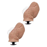 Maxbell 2Pcs 3D Funny Toe Clogs Charms Creepy Shoes Decorations for Props DIY Cosplay Hairy