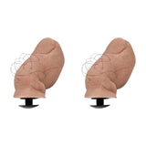 Maxbell 2Pcs 3D Funny Toe Clogs Charms Creepy Shoes Decorations for Props DIY Cosplay Hairy
