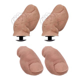 Maxbell 2Pcs 3D Funny Toe Clogs Charms Creepy Shoes Decorations for Props DIY Cosplay Hairy