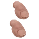 Maxbell 2Pcs 3D Funny Toe Clogs Charms Creepy Shoes Decorations for Props DIY Cosplay Hairless