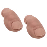 Maxbell 2Pcs 3D Funny Toe Clogs Charms Creepy Shoes Decorations for Props DIY Cosplay Hairless