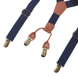 Maxbell Boys Suspender Elastic Suspenders Solid Strong Clips Tuxedo Suspenders