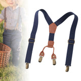 Maxbell Boys Suspender Elastic Suspenders Solid Strong Clips Tuxedo Suspenders