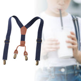 Maxbell Boys Suspender Elastic Suspenders Solid Strong Clips Tuxedo Suspenders