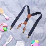 Maxbell Boys Suspender Elastic Suspenders Solid Strong Clips Tuxedo Suspenders
