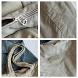 Puffer Tote Bag Large Capacity Soft Shoulder Bag for Shopping Work Commuting Beige