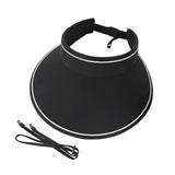 Maxbell Maxbell Women Sun Hat with Wind Lanyard Casual Beach Cap for Camping Holiday Outdoor Black