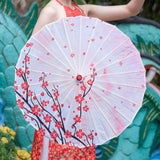 Maxbell Maxbell Chinese Umbrella 32 inch Handmade Oriental Umbrella for Cosplay Events Party Style E