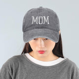 Maxbell Maxbell Mom Embroidered Baseball Hat Unique Mother's Day Gifts for Beach Parties Gym Gray