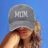 Maxbell Maxbell Mom Embroidered Baseball Hat Unique Mother's Day Gifts for Beach Parties Gym Gray