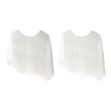 Maxbell Maxbell Wedding Shoulder Veil Shawl Photo Props Party Supplies Decoration Soft Tulle White