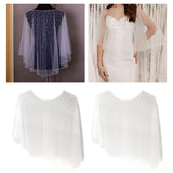 Maxbell Maxbell Wedding Shoulder Veil Shawl Photo Props Party Supplies Decoration Soft Tulle White