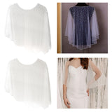 Maxbell Maxbell Wedding Shoulder Veil Shawl Photo Props Party Supplies Decoration Soft Tulle White