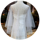 Maxbell Maxbell Wedding Shoulder Veil Shawl Photo Props Party Supplies Decoration Soft Tulle White