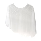 Maxbell Maxbell Wedding Shoulder Veil Shawl Photo Props Party Supplies Decoration Soft Tulle White