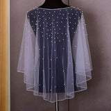 Maxbell Maxbell Wedding Shoulder Veil Shawl Photo Props Party Supplies Decoration Soft Tulle White