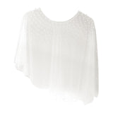 Maxbell Maxbell Wedding Shoulder Veil Shawl Photo Props Party Supplies Decoration Soft Tulle Ivory White