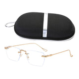 Maxbell Maxbell Game Eyeglasses Fashion Portable Practical Clear Eye Glasses Women Golden